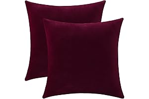 Jeneoo Burgundy Throw Pillows: Rich Velvet Comfort for Your Home