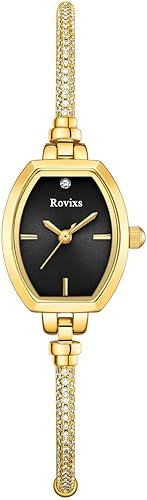 Miniatura 2 de Delicado reloj de pulsera de cristal para ella, reloj analógico resistente al agua 3ATM, regalo de aniversario para esposa, hija, mamá