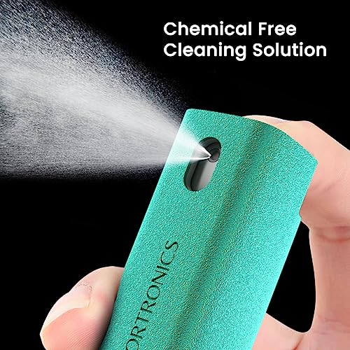 Image of Portronics Swipe 2 Screen Cleaner & Duster with Refillable Spray Bottle, Chemical Free for Monitors & Laptop Screen, Smartphones & Tablets(Green)