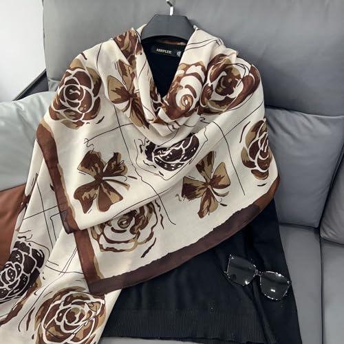 Image of Viscose Scarf for Women | Lightweight & Long | Stole for Women - Stylish Design | Neck Scarf, Hair Scarf, & Head Scarf for Women & Girls | All Season Accessory