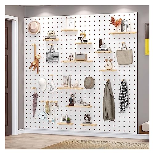 Genérico Estante de Pared para Herramientas, Taladro, Juego de Llaves, Tablero Perforado de Madera para una fácil instalación Cocina, Taller, Sala de Manualidades y Banco de trabaj