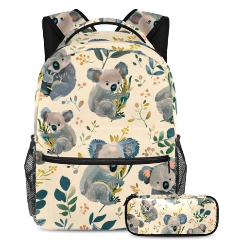 Sac à dos enfant koala grande capacité et trousse pour école et voyage