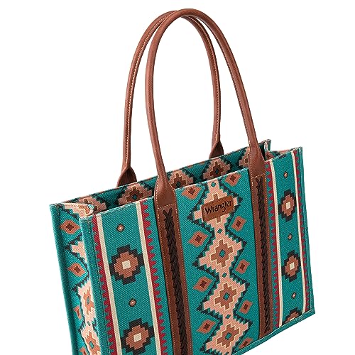 Image of Wrangler Aztec Tote Bag for Women Boho Shoulder Purses and Handbags