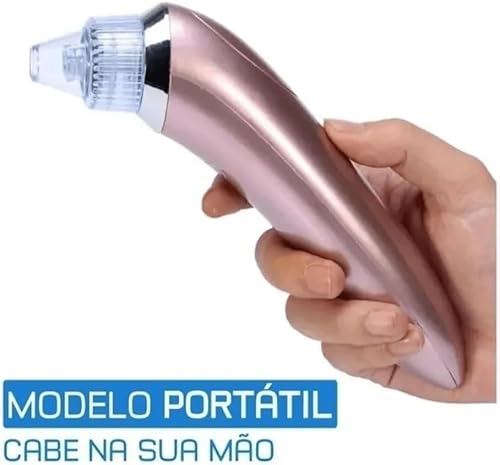 Removedor de Cravos Extrator Sugador Espinhas Poros Cleaning Acne a Vácuo Elétrico Aparelho Sucção D