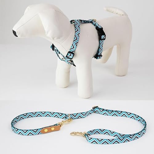 日本製 犬 犬用 ハーネス リード セット お揃い カラフル かわいい おしゃれ 犬具 胴輪 小型犬 中型犬 ペット ペットグッズ 犬用品 ナコルドッグ (INAZUMA, L)