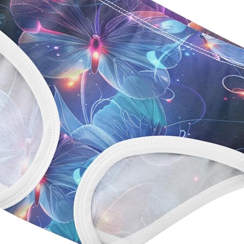 Cotton Girls Underwear Toddler Butterflies Flowers Sparkling Little Girl Panties Bright Underpants Briefs 2t4