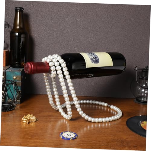 Soporte creativo para botellas de vino flotante de hierro blanco miniatura 3