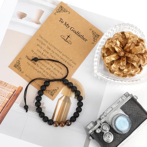 Valentines Day Gifts for Godfather Gifts Valentines Day Gifts for God Father Bracelet Valentines Gifts for Godfather Birthday Gifts for Godfather Fathers Day Gift from Godchild Godfather Christmas4