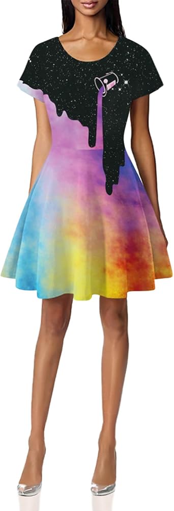 rainbow black dresses