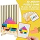 Ainiv Holzpuzzle Knobelspiele, Wooden Stacking Puzzle, Montessori Spielzeug Spiel Holz, 3D Gehirn Puzzle mit 10 Karten, Lernspielzeug, Intelligenz Jigsaw, Gehirn Spielzeug, Geschenk für Kinder