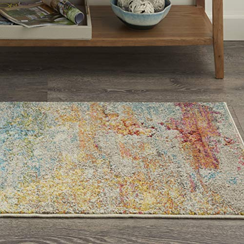 Nourison Celestial Modern Abstract Sealife 2'2" X 3'9" Area -Rug, Easy -Cleaning, Non Shedding, Bed Room, Living Room, Dining Room, Kitchen (2X4) #TOP1