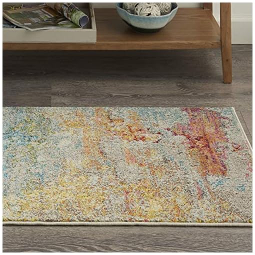 Nourison Grey/Blue Celestial Sealife 2'2" x 3'9" Area Rug, Modern