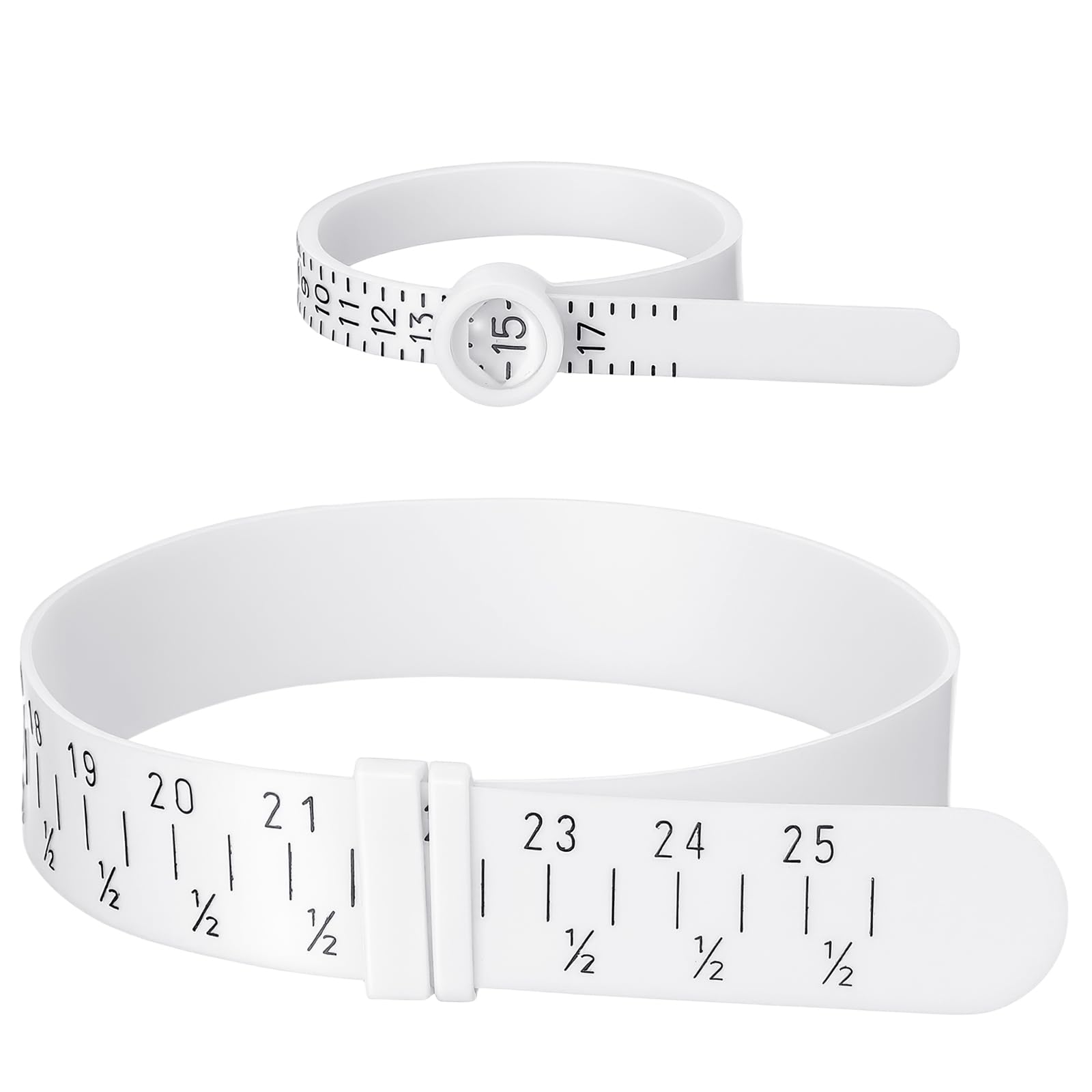 Guduling 2pcs Ring and Bracelet Sizer Measuring Tool, Adjustable Wrist Measurement Tool for Bracelet Fingers, Ring Sizing Tools, Bangle Sizing Tools, Black