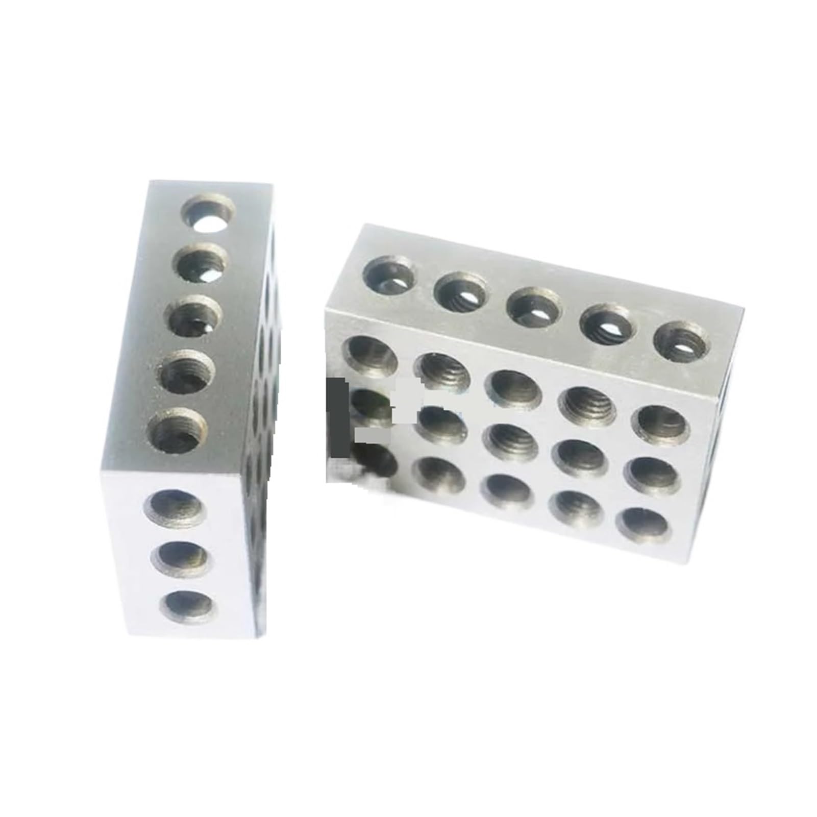 Bloques patrón paralelos Bloques de precisión de 23 agujeros de 25-50-75 mm, 1 par (2 piezas), juego de bloques de sujeción paralelos(1-2-3 inch)