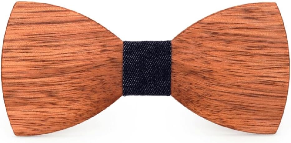 Carved Wooden Bow Tie Handmade Men's