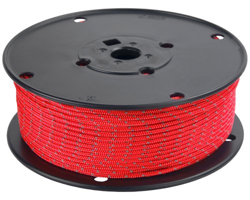 BLUEWATER ROPES 3mm x 100m Niteline Reflective Red Accessory Cord (500310RD)