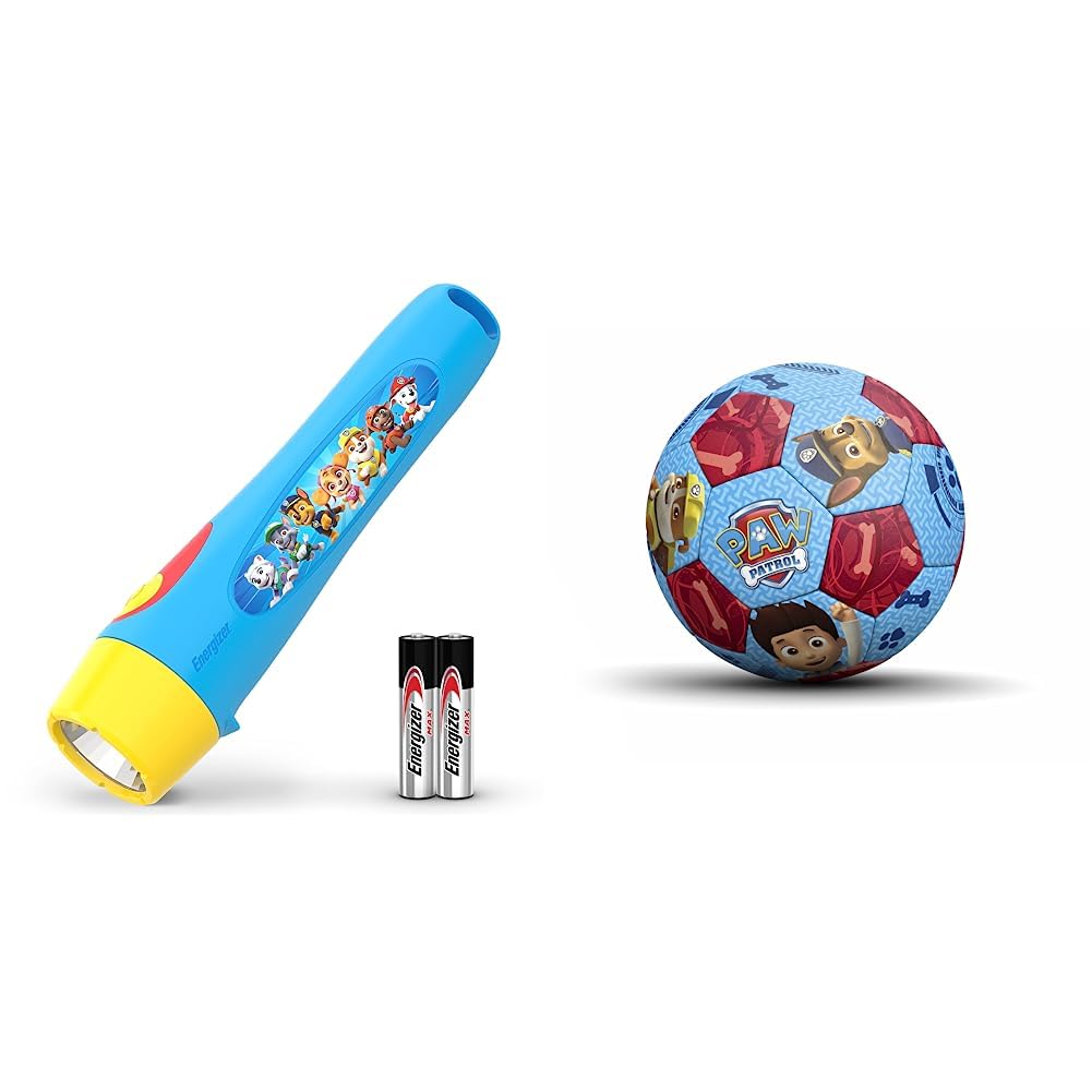 Energizer PAW Patrol Flashlight, Paw Patrol Toy for Boys and Girls, Great Flashlight for Kids (Batteries Included) & Hedstrom Paw Patrol Jr. Soccer Ball, 7 Inch (53-63884AZ)