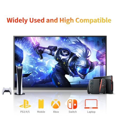 Image of Portable Monitor 13.9 inch 3K QHD 3072x1920 350 Nits 72% sRGB USB-C HDMI Travel Monitor for Laptop PC PS4, Screen Extender with Kickstand, VESA Mountable