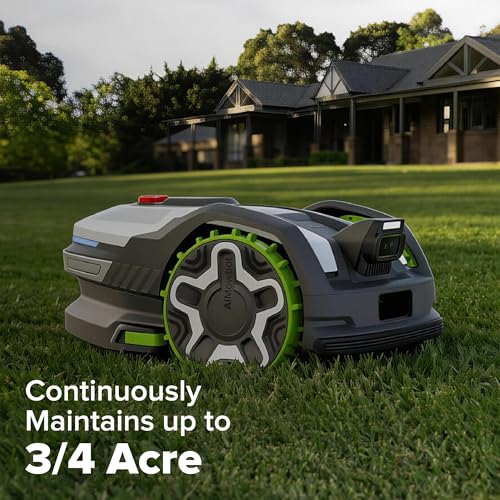 Image of Greenworks C30Z Wire-Free Robotic Lawn Mower, up to 3 /4 Acre, RTKVision Navigation, 24-Degree Slope Climbing, Smart Obstacle Avoidance, App Control with Electric Height Adjustment