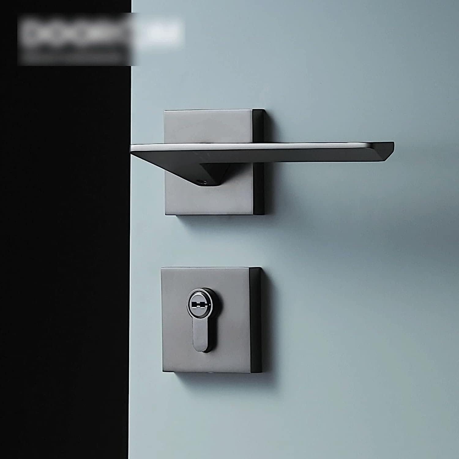 Door Bedroom Door Lock Door Lever Set Black Double Wood Door Bedroom Bathroom Lock Split Dummy Handle Knob Locks