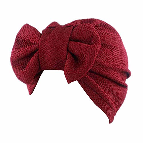 Che Cap Head Wrap   Gorro para mujer, diseño de lazo, rojo, Talla única