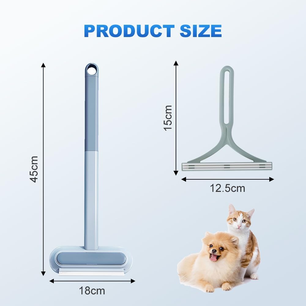 Multifunctional Hair Removal Brush, 2026 New Cleaner Pro Pet Hairs, Cat Dog Hair Broom Lint Remover Scraper, Suitable for Carpet Rugs Bed Couch Curtains (3Set)