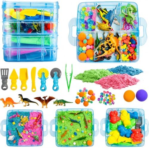 AGENTLAN Dino & Ocean Sensory Sensory Bin with Play Sand