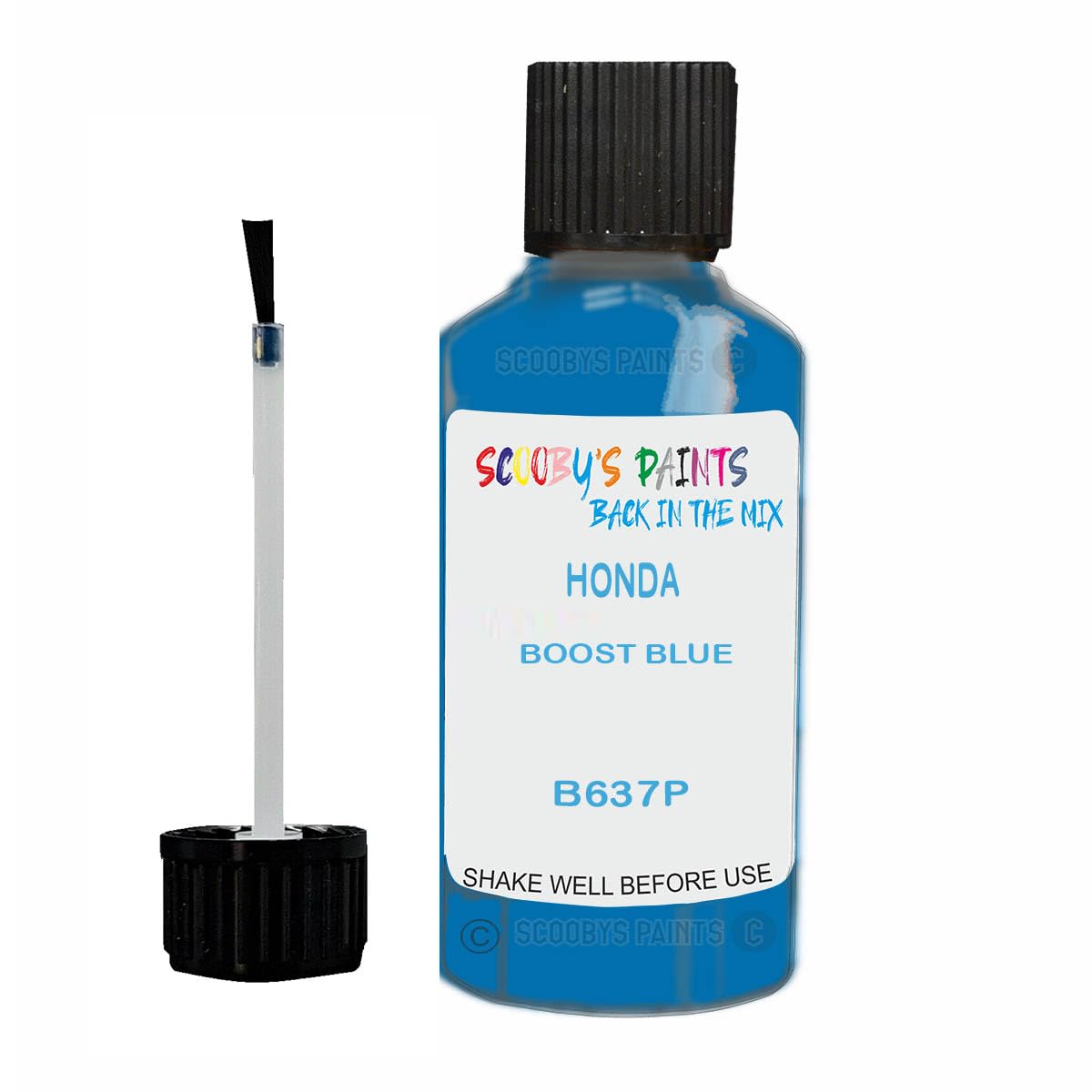 Scoobys Paints Back In The Mix Boost Blue Touch Up Paint For Honda B637p Metallic