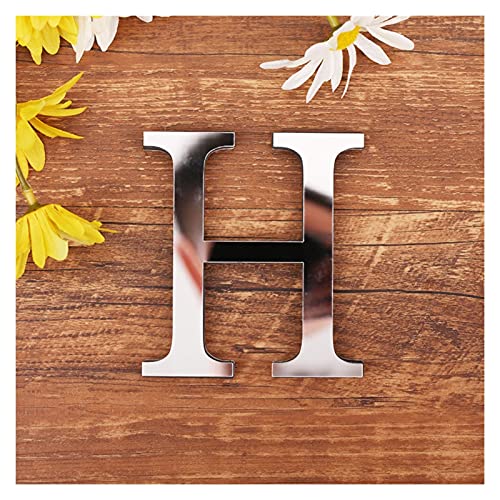 XIZHOUCUN Bricolage Argent Acrylique 26 Anglais freestanding Alphabet lumières de Mariage de mariée Mariage décorations décorations Artisanat décoration (Cor : H) Cover