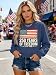 PECHAR 250 Anniversary USA Sweatshirt Women 4th of July Shirts 250th Birthday Shirts Patriotic Crewneck Pullover Tops