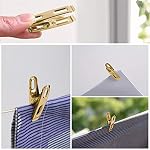 Stainless Steel Clothespins-50 Pack Gold Clothespins Wire Metal Clothes Pins Laundry Clips for Outdoor Clothesline Home Kitchen Travel Office Decor Food Bag (Gold) - Image 4