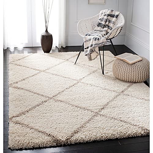 Image of Handwoven Microfibre 3D Rug for Living Room (Ivory & Beige, 9 X 12 Feet, Microfibre)
