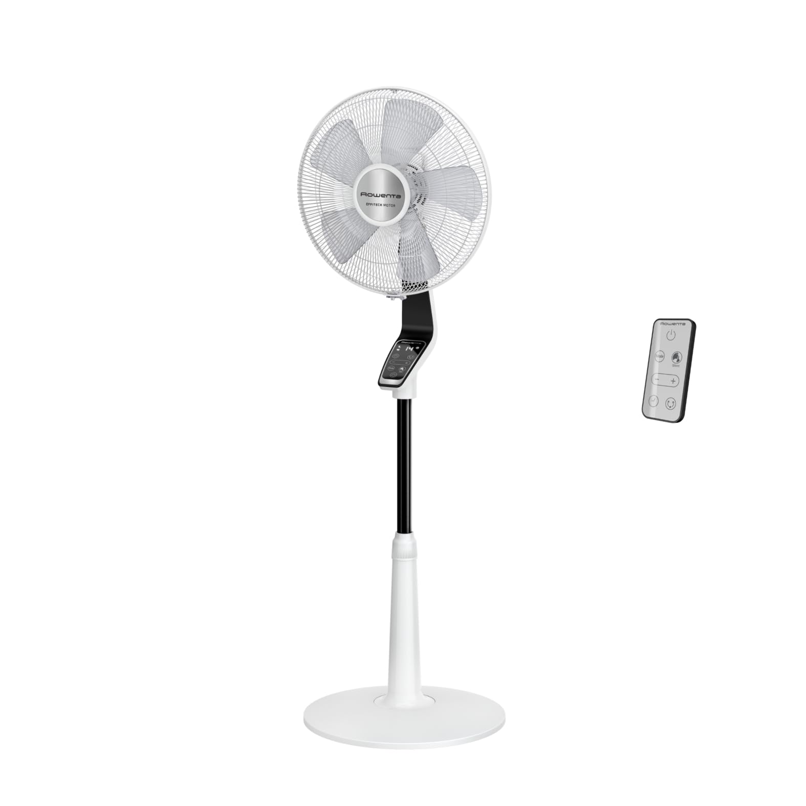 Rowenta Standventilator Turbo Silence Extreme, 14 Geschwindigkeitsstufen, 32 dB Silent Night Modus, Fernbedienung, Oszillation, höhenverstellbar, Luftzirkulation bis 8,2 m, weiß, VU5690F0
