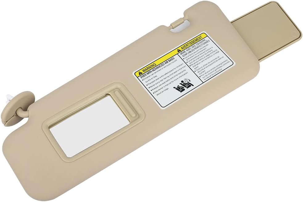 ECCPP Beige Car Sun Visor Left Driver Side Windshield Visor fit for Highlander 2008-2013 with Sunroof