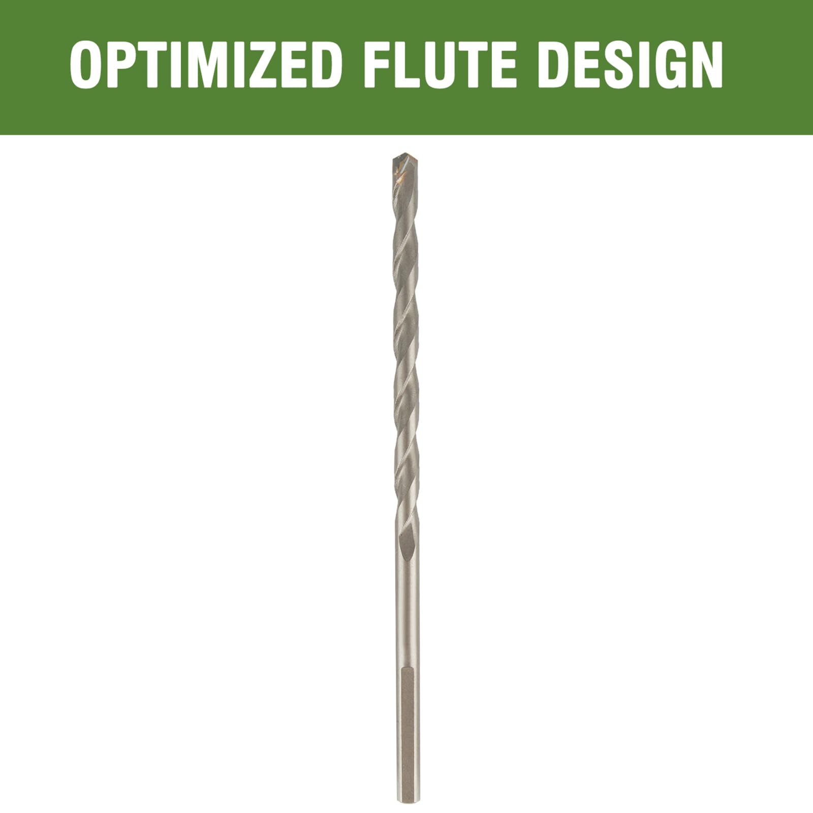 HLOFIZI 3/16\" X 6\" Masonry Drill Bits - 6-Pack Carbide Tipped For Concrete, Brick & Stone