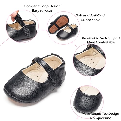 Image of PHIRAMIN Toddler Girl Mary Jane Dress Shoes-Little Girl School Uniform Shoes for Wedding Party