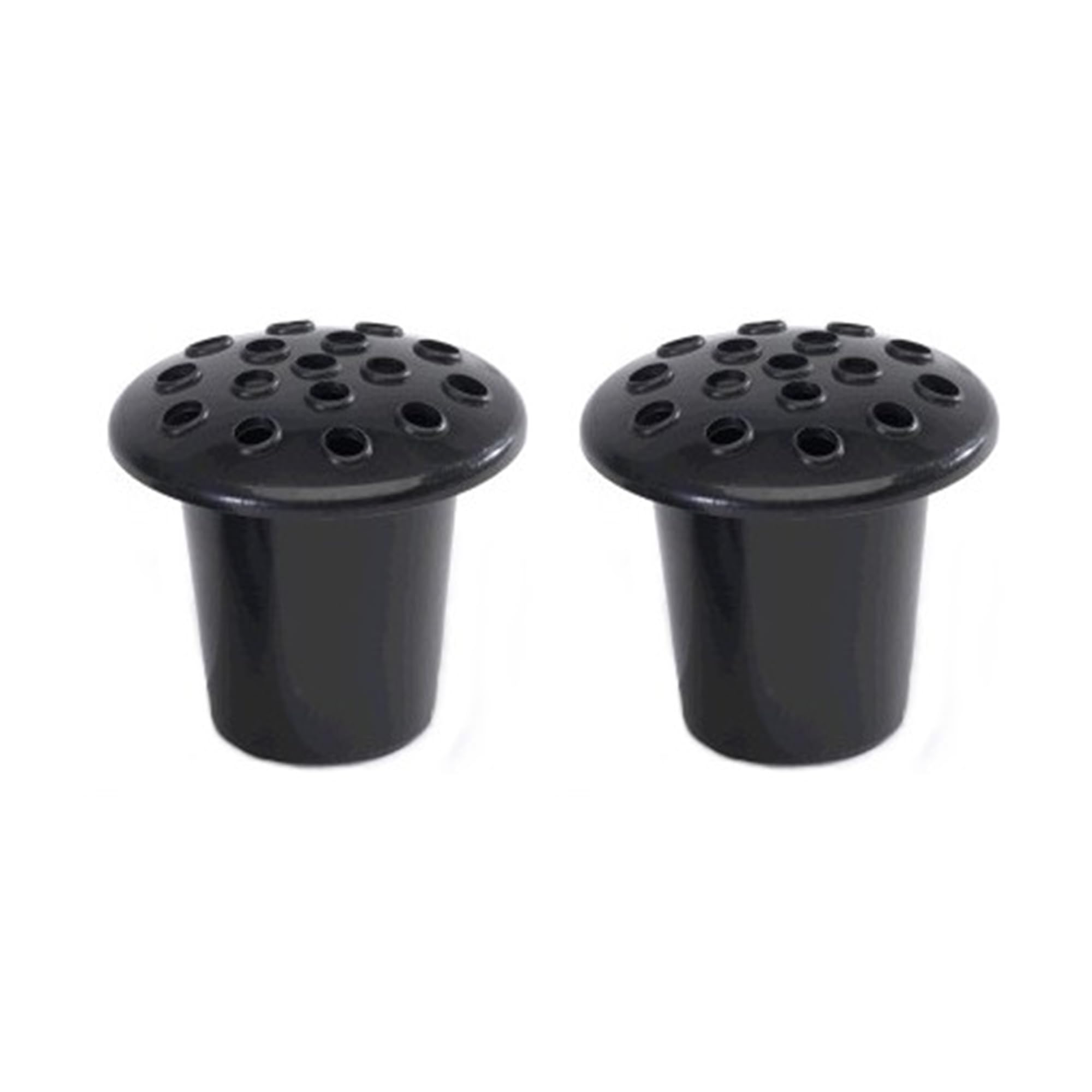 4 x Black Lids Plastic Grave Vase Insert Memorial Flower Vase Pot Holder