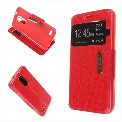 Todobarato24h Funda Libro Ventana ROJA LG K10 2017
