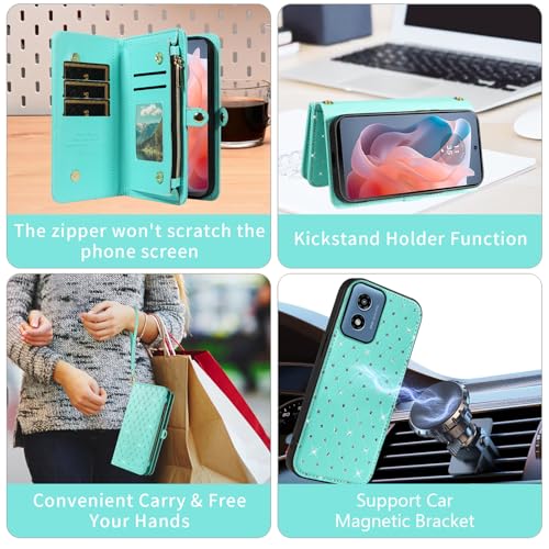 Coque Moto G Play 2024抗震钱包一体化手机壳带钢化膜 - 5