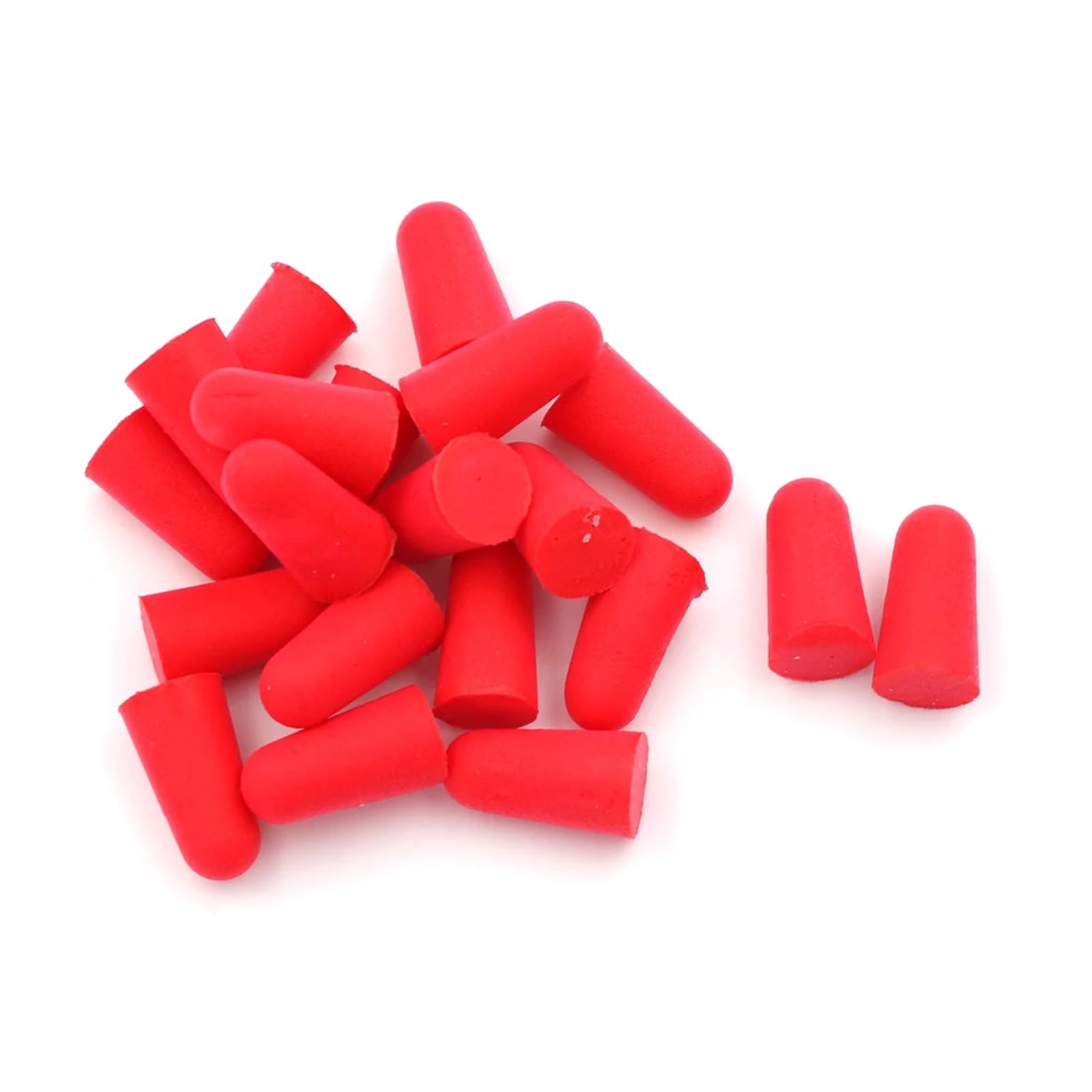 Tapones para los oídos para dormir, 10 pares de tapones cómodos para los oídos de espuma de reducción de ruido, tapones para los oídos suaves para dormir lento (rojo)