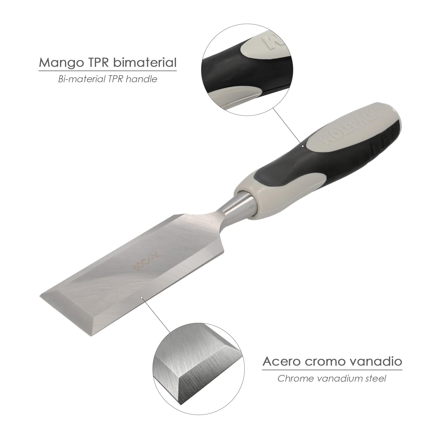 WOLFPACK LINEA PROFESIONAL Formon Mango Bimaterial 30 mm
