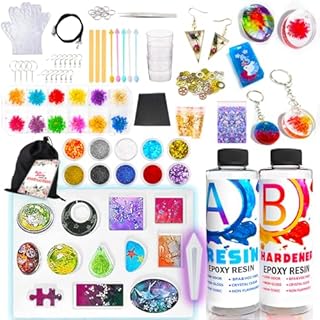 Goody King Resin Jewelry Making Kit for Beginners with Molds and Resin Making Supplies - Silicone Casting Tools Set and Clear Epoxy Resin Kits for DIY Craft Christmas Gifts for Kids & Adults