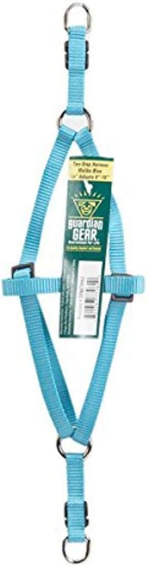 GuardianGear Nylon 2-Step Dog Harness, Fits Chests 25" to 40", Malibu Blue