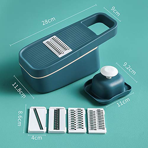 Cortadora Multifuncional Spiralizer Mandolina 28x12cm Azul miniatura 7