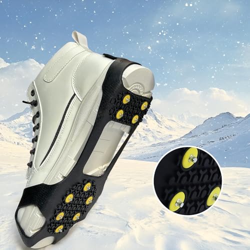 Generisch Spikes für Schuhe Winter schuhspikes zum überziehen schuhspikes zum überziehen schneeketten antirutsch eiskrallen glatteis Schutz schneeketten Spikes für Schuhe
