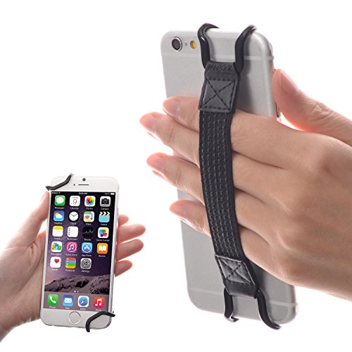 WANPOOL Universelle rutschfeste Handschlaufe Halteband Grip Halterung Kompatibel mit iPhone 13 Pro Max / 12 Pro / 11 / Xs Max / 8 (Plus) - Galaxy S21 S20 - Huawei Mate 40 Pro und Andere