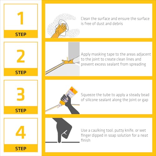 Image of SIKA - Pack of 6 Universal silicone sealant - Sikasil Multiplus-T - Sanitary sealant - Anti-mould - anti-fungicide - For kitchens and bathroom - Clear - 120ml