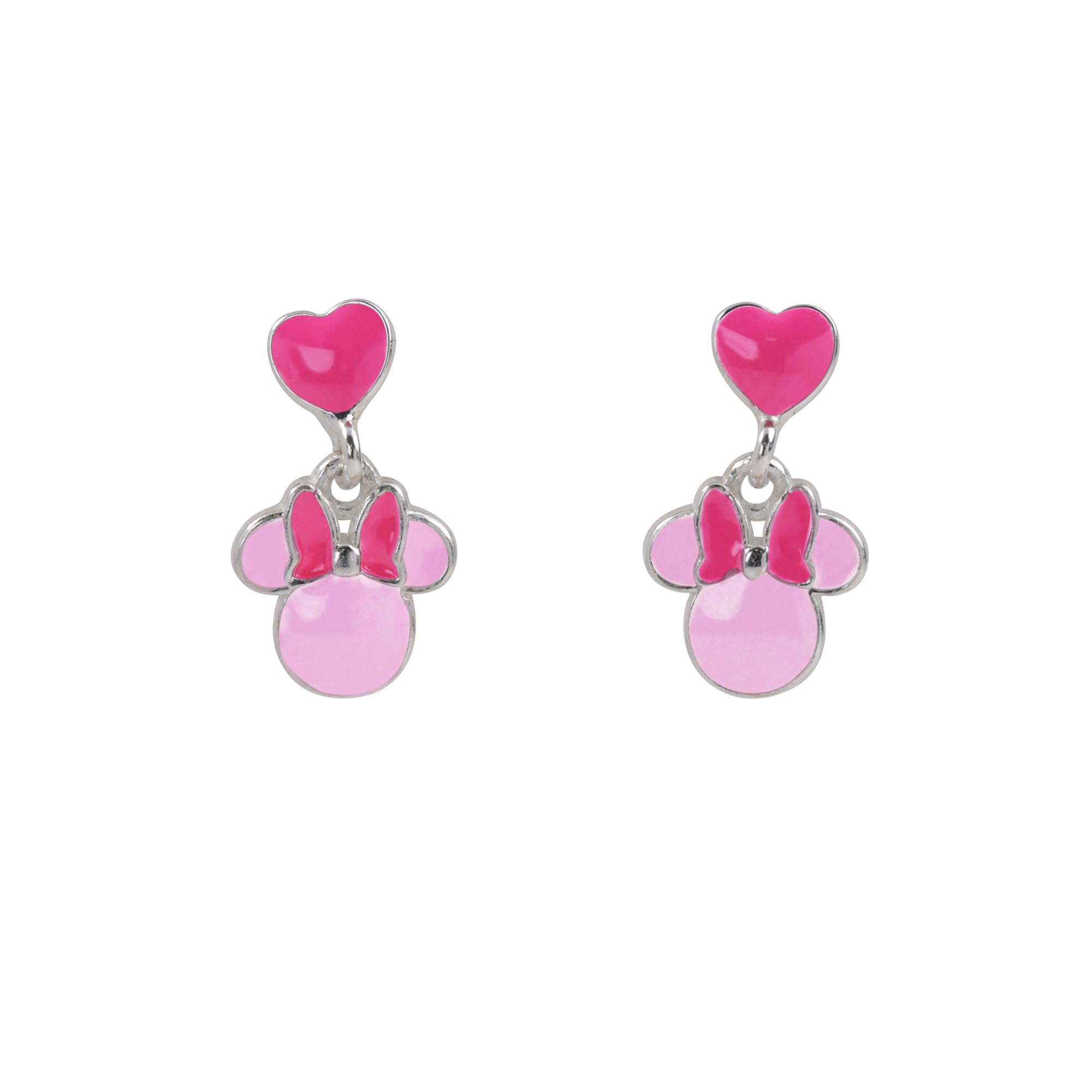Disney Unisex Kids Pink Mickey & Minnie Sterling (Es00111sl.ph) | Acotis - Sterling Silver