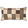 VHC Brands Kettle Grove King Sham 21×37 Primitive Country Patchwork Design Country Black and Creme