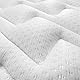 Homey Komplettes Bett mit wendbarer Matratze Sleep Pro + Kissen + Lattenrost Basic mit Beinen, legierter Stahl, Grau, 150 x 190 cm